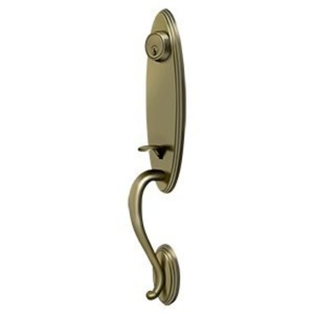 DELTANA St. Ann Front Door Handleset Entry Antique Brass 815871-5